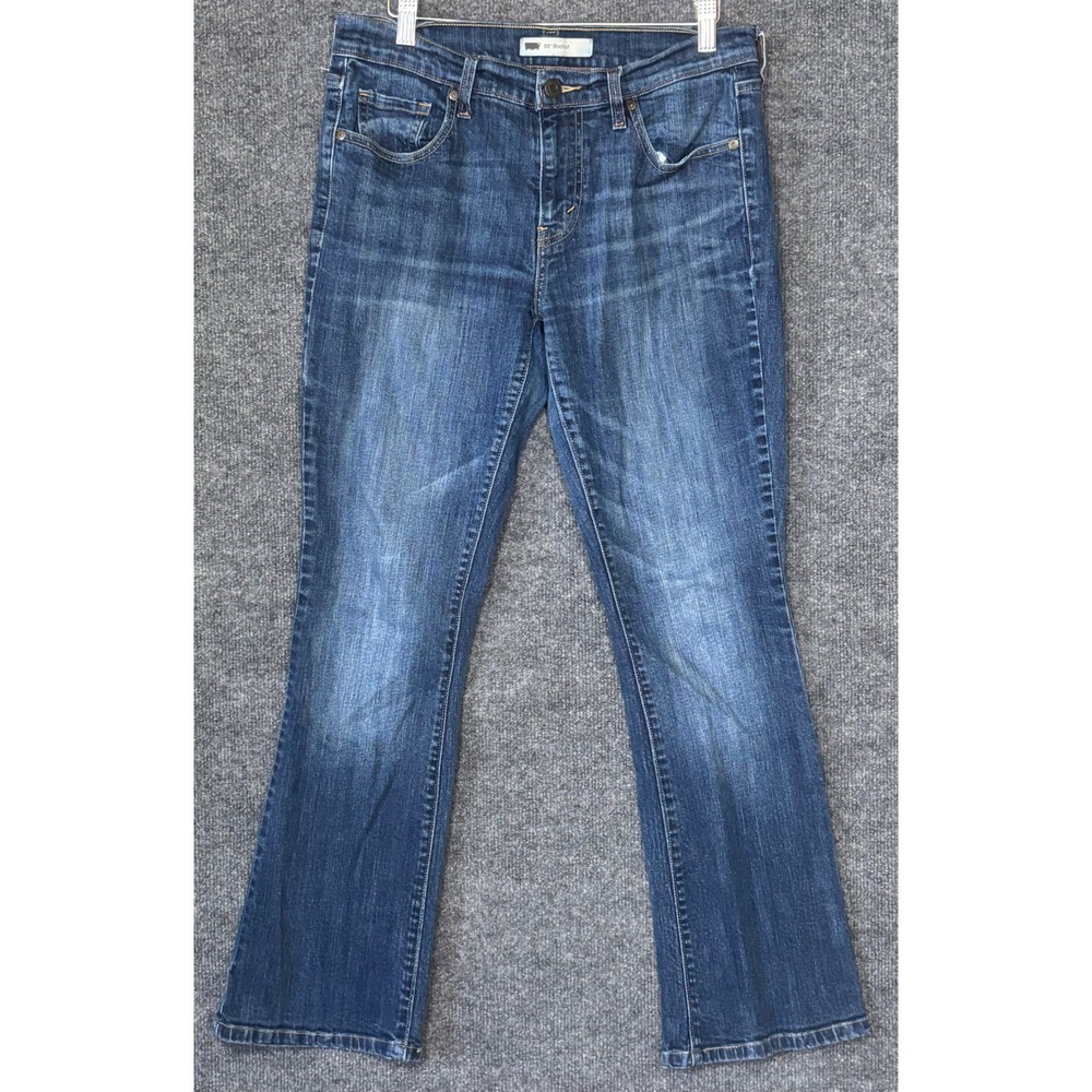 Levis 515 Bootcut Jeans Womens W28 L30 Medium Wash Flap Pocket Denim‎ 15516-0128